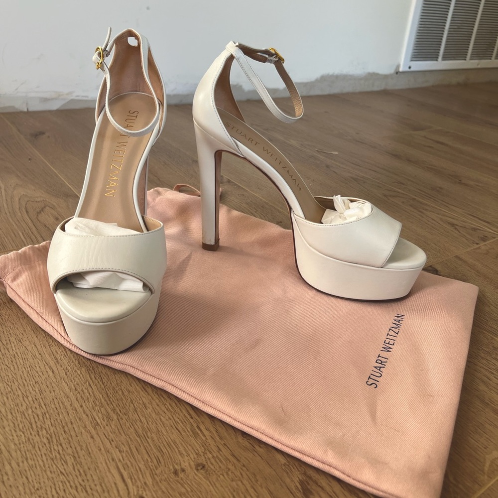 WHITE DISCOPLATFORM SANDAL
